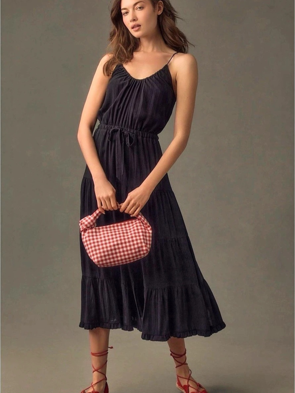 PAIGE Wellesley Midi Dress Black